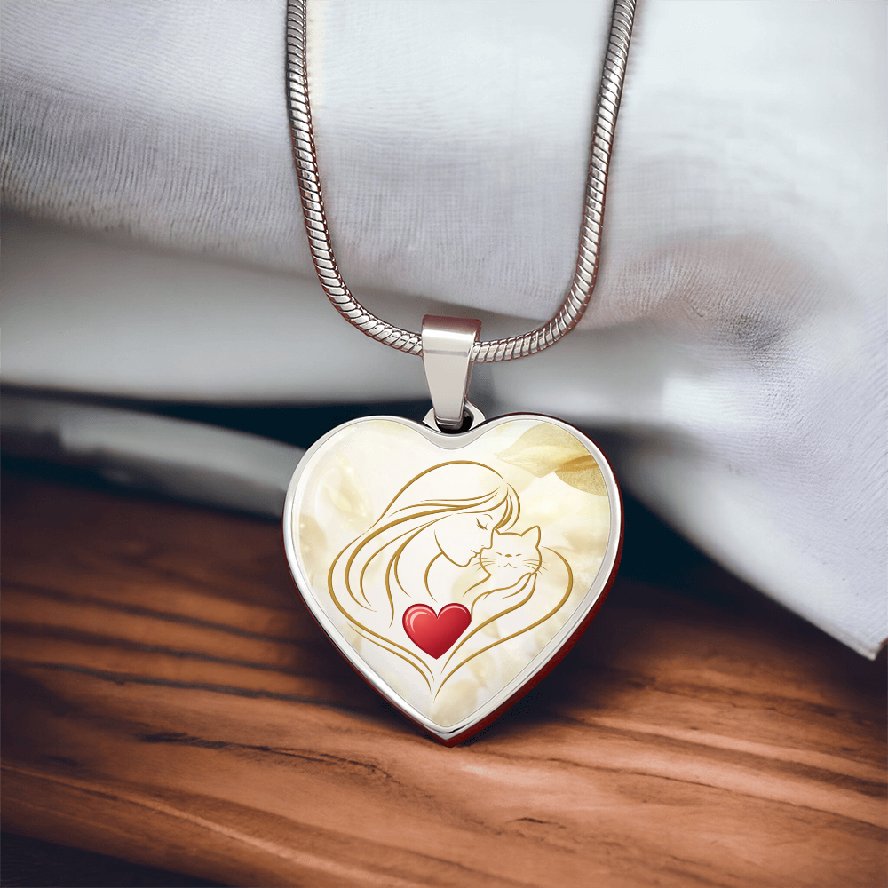 Collar de Corazón Feline Valentine – Un Recuerdo para Amantes de los Gatos