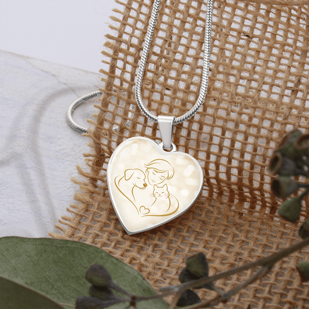 Pet Love Valentine Heart Necklace