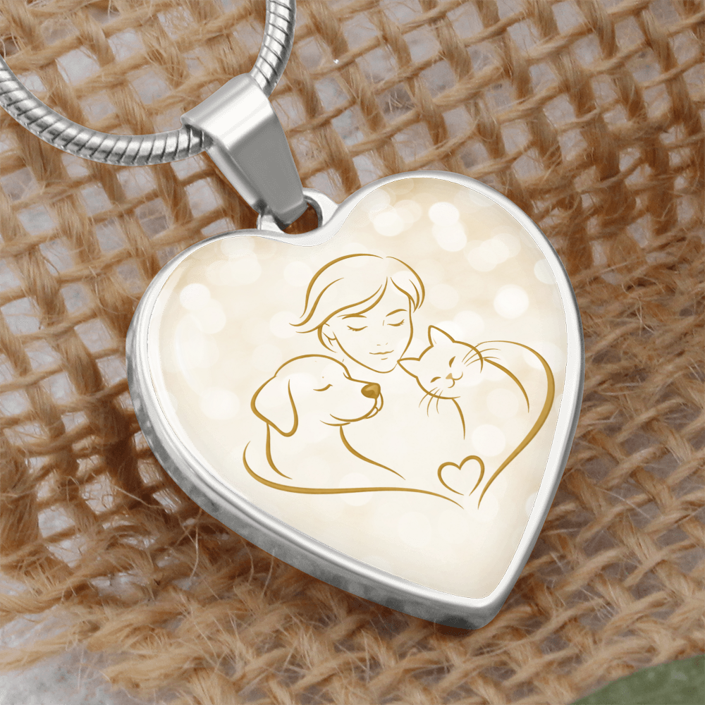 Pet Love Valentine Heart Necklace