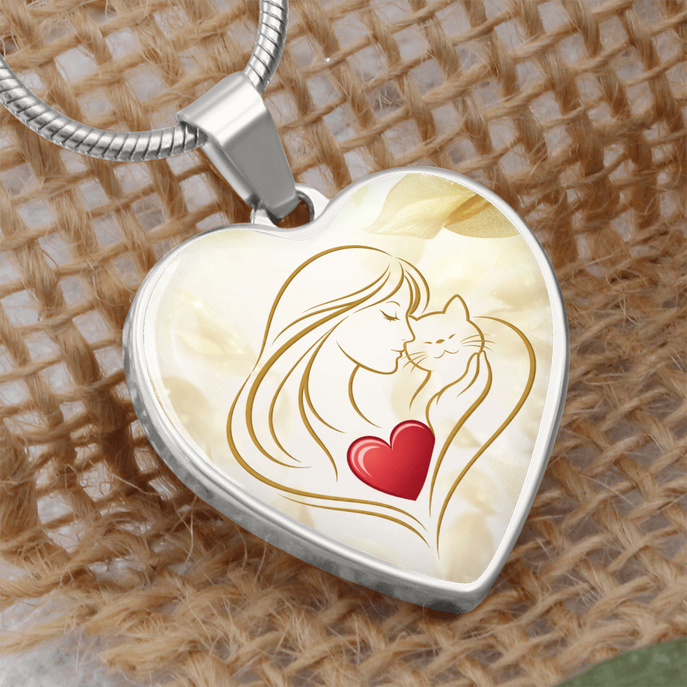 Collar de Corazón Feline Valentine – Un Recuerdo para Amantes de los Gatos