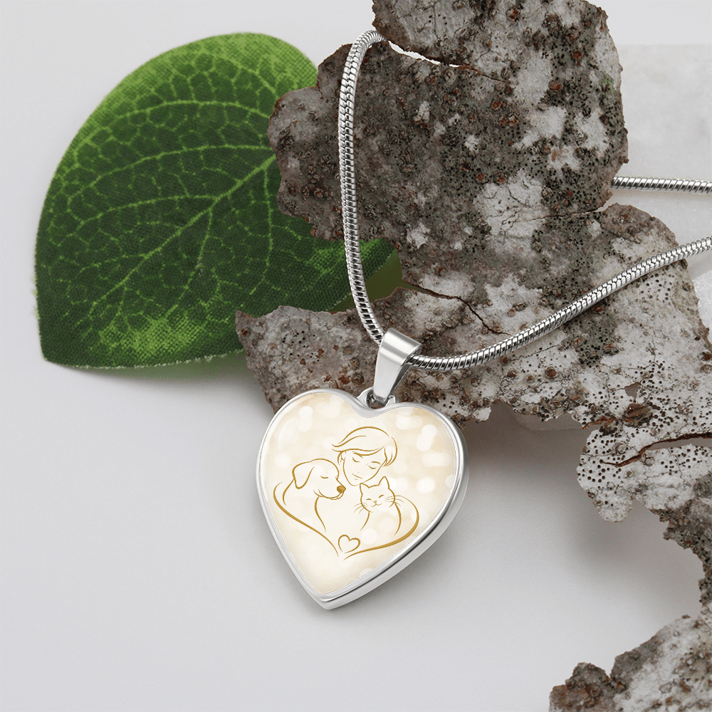 Pet Love Valentine Heart Necklace
