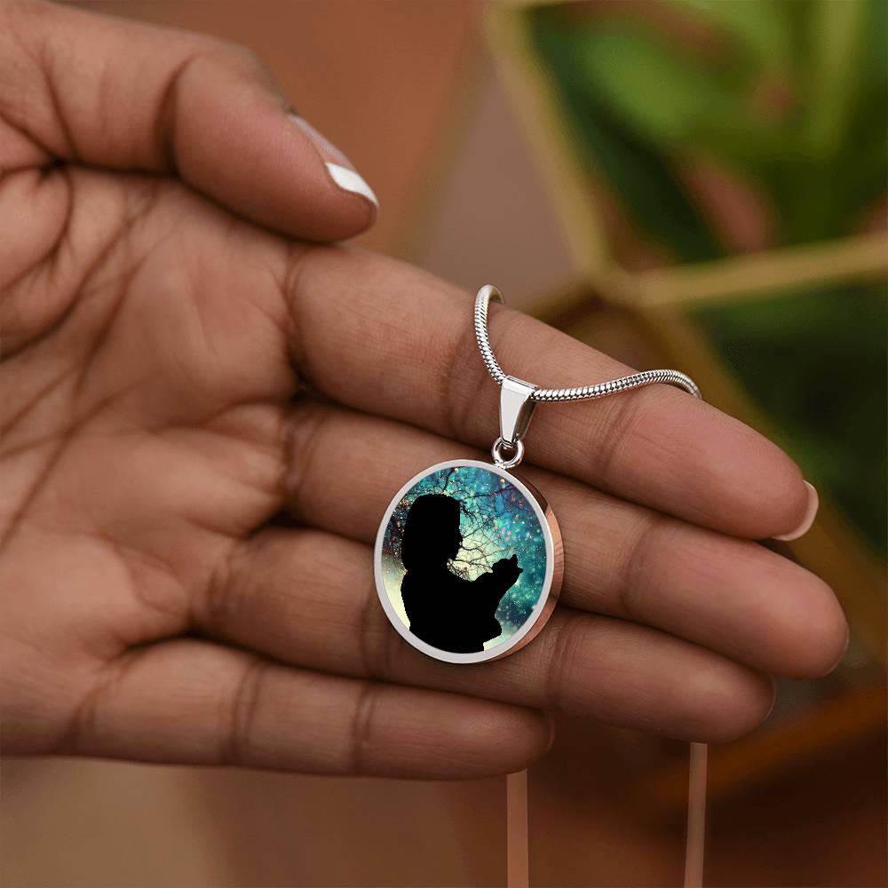Collier Silhouette de Noël pour Amoureuse des Chats