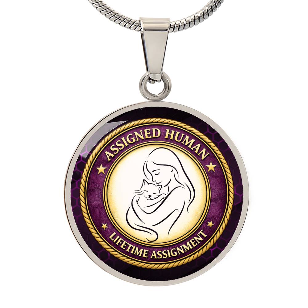 Assigned Human – Lifetime Assignment Necklace for Cat Lovers