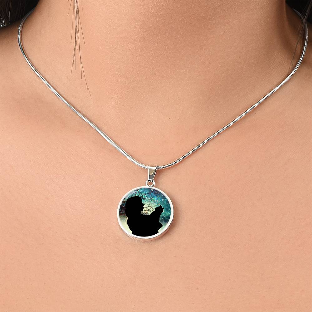 Collier Silhouette de Noël pour Amoureuse des Chats