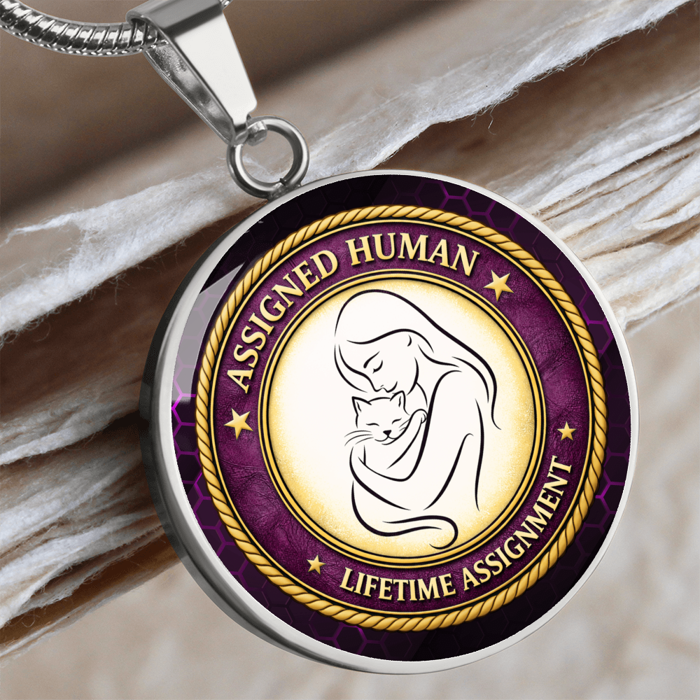 Assigned Human – Lifetime Assignment Necklace for Cat Lovers
