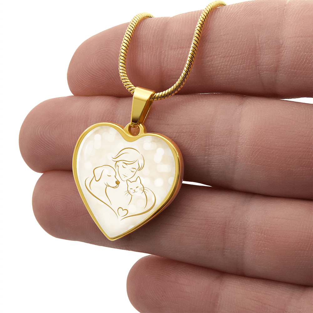 Pet Love Valentine Heart Necklace