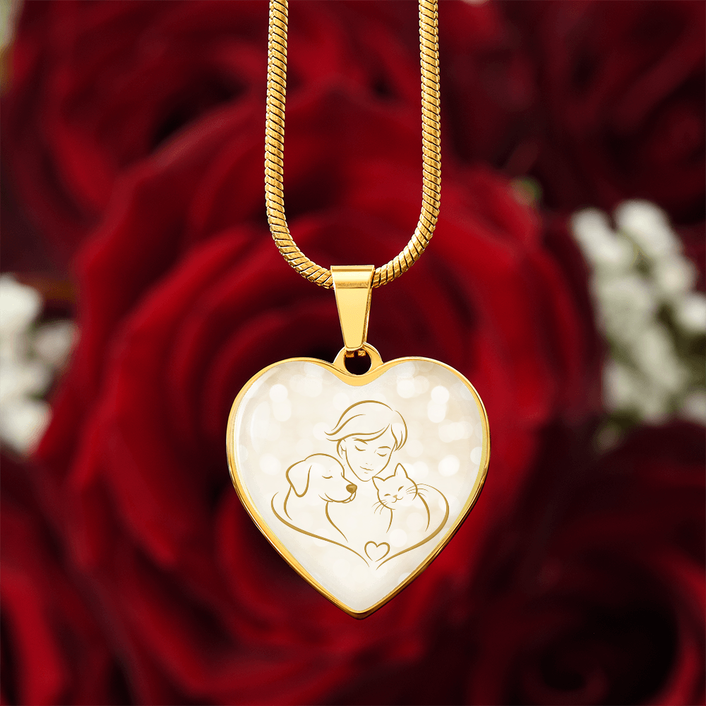 Pet Love Valentine Heart Necklace
