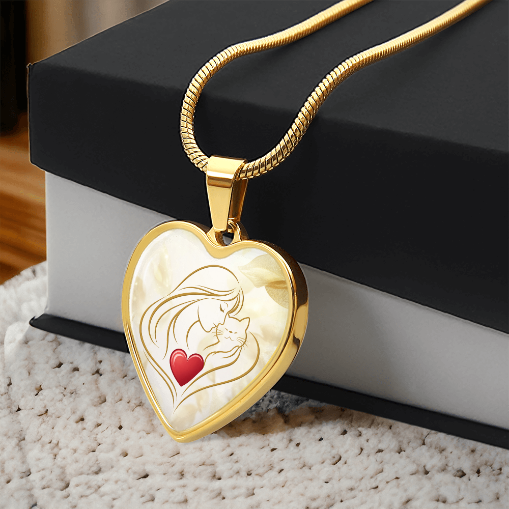 Collar de Corazón Feline Valentine – Un Recuerdo para Amantes de los Gatos