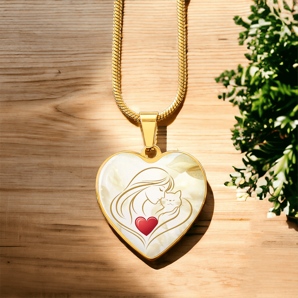 Collar de Corazón Feline Valentine – Un Recuerdo para Amantes de los Gatos