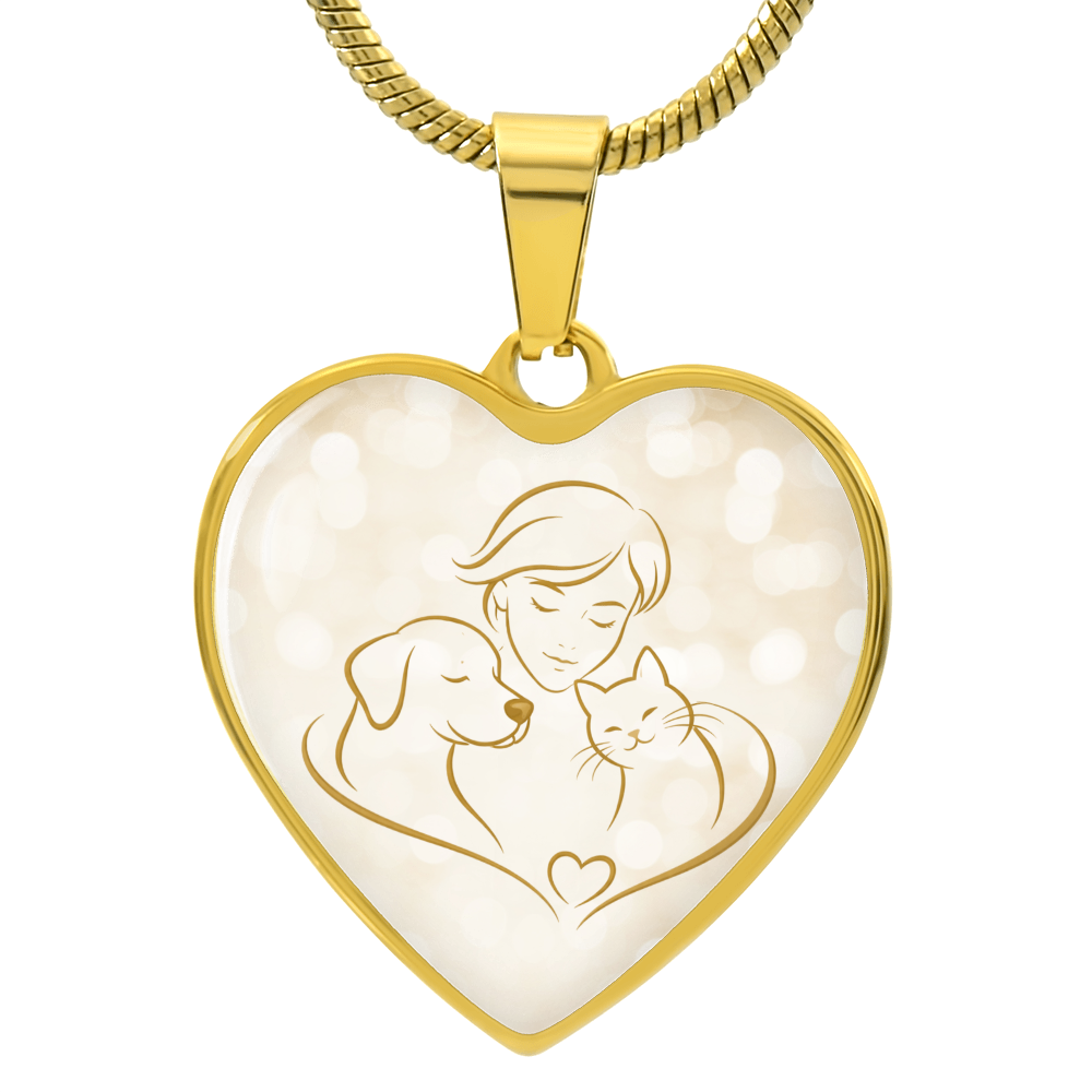 Pet Love Valentine Heart Necklace