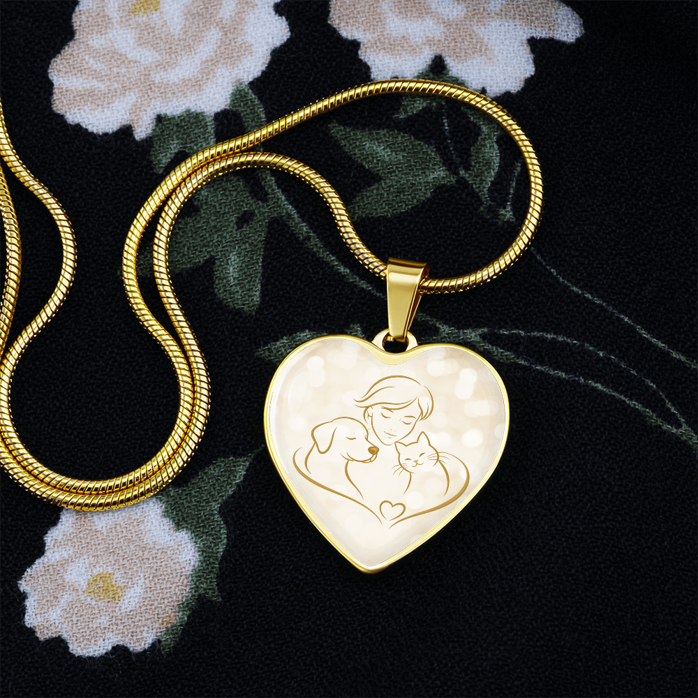 Pet Love Valentine Heart Necklace