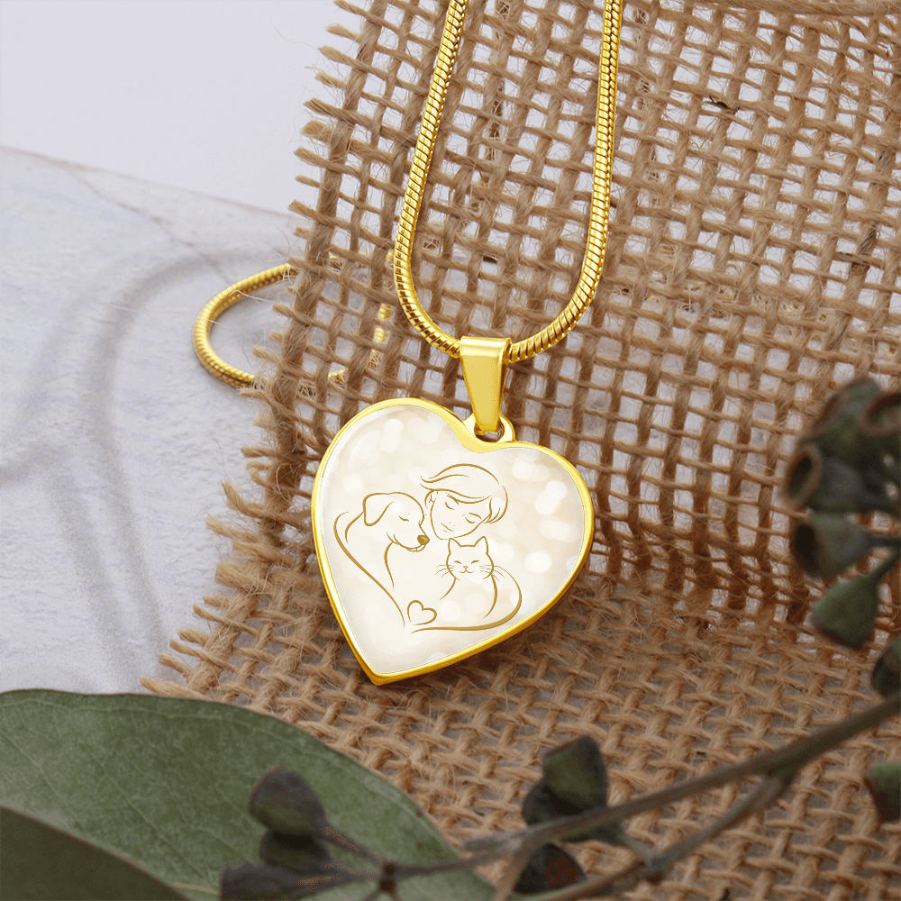 Pet Love Valentine Heart Necklace