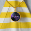 Collar de Pendiente Redondo con Cinta Morada Pulse