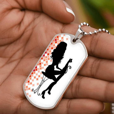 Chic Cat Enthusiast Dog Tag Necklace - Korvel