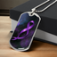 Collier en dog tag de sensibilisation à l'épilepsie – Souvenir en ruban violet