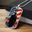 Collar de Perro Dog Tag Silueta Americana Abstracta