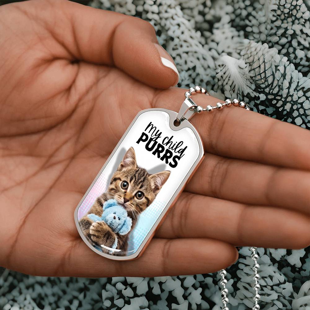 Collier Mon Enfant Ronronne - Bijoux Élégants de Souvenir