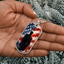 Collar de Perro Dog Tag Silueta Americana Abstracta