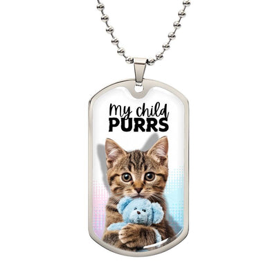Collar My Child Purrs - Joyería Elegante de Recuerdo