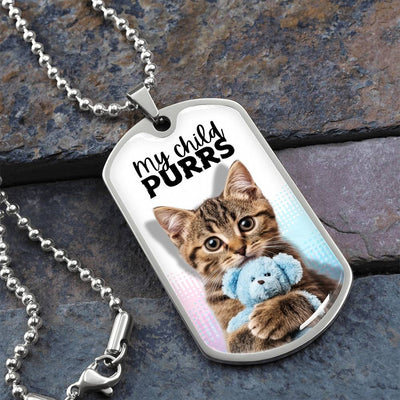 Collar My Child Purrs - Joyería Elegante de Recuerdo