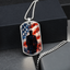Collar de Perro Dog Tag Silueta Americana Abstracta