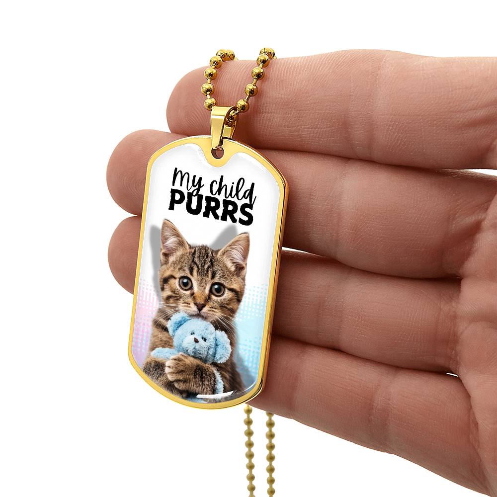 Collier Mon Enfant Ronronne - Bijoux Élégants de Souvenir