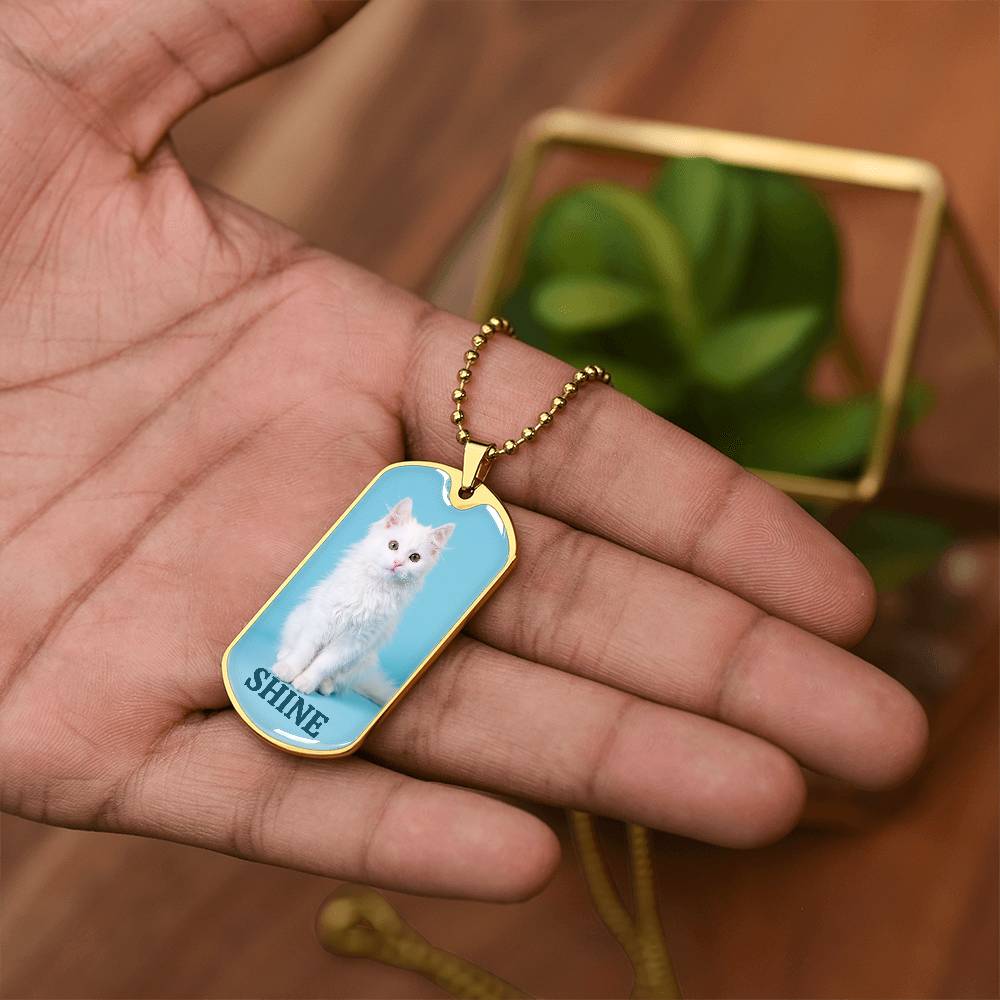 Collier Shine Kitty - Acier chirurgical premium