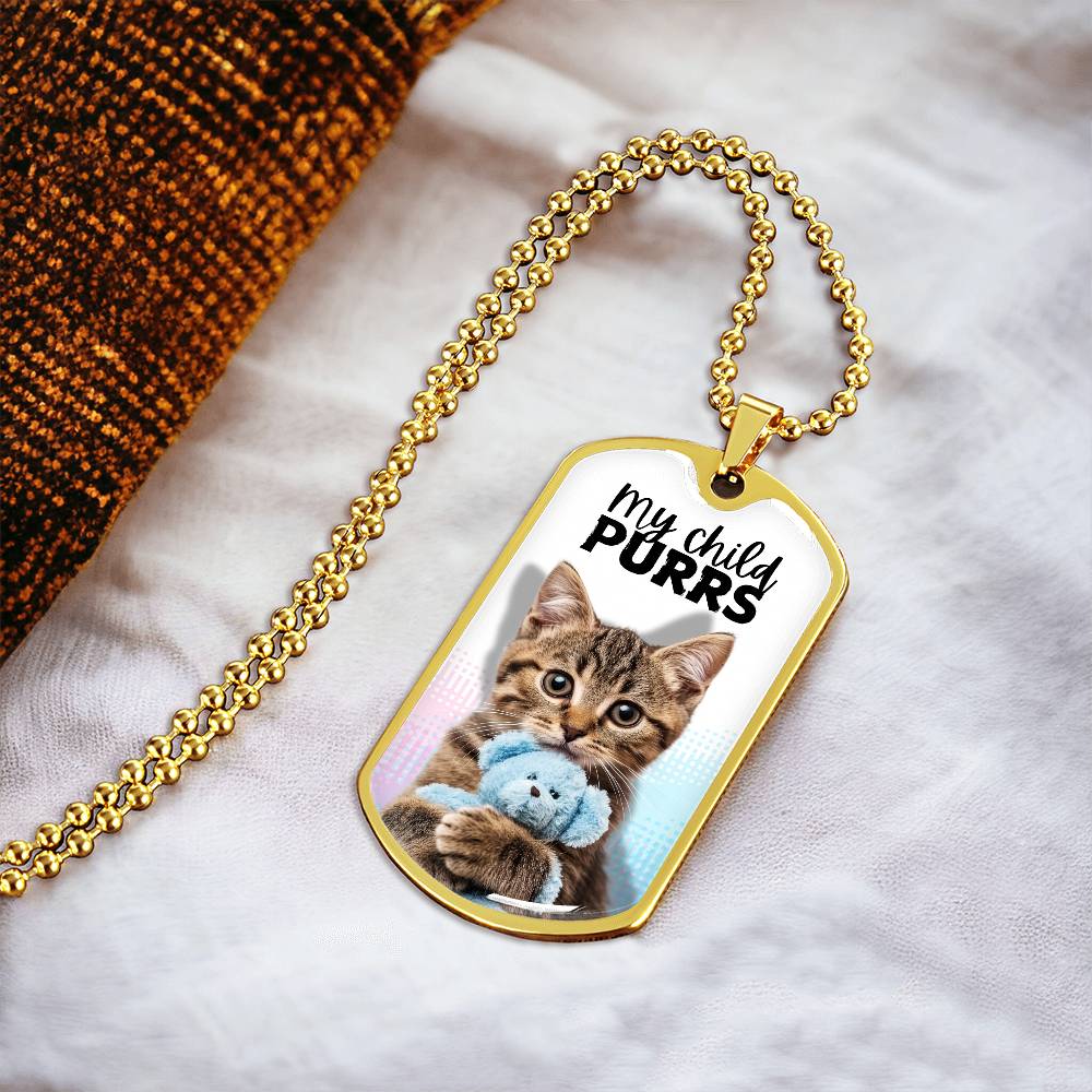 Collier Mon Enfant Ronronne - Bijoux Élégants de Souvenir