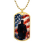 Collar de Perro Dog Tag Silueta Americana Abstracta