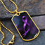 Collier en dog tag de sensibilisation à l'épilepsie – Souvenir en ruban violet