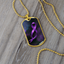 Collier en dog tag de sensibilisation à l'épilepsie – Souvenir en ruban violet