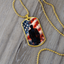 Collar de Perro Dog Tag Silueta Americana Abstracta