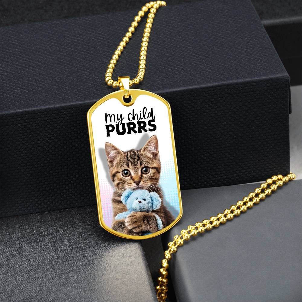 Collier Mon Enfant Ronronne - Bijoux Élégants de Souvenir