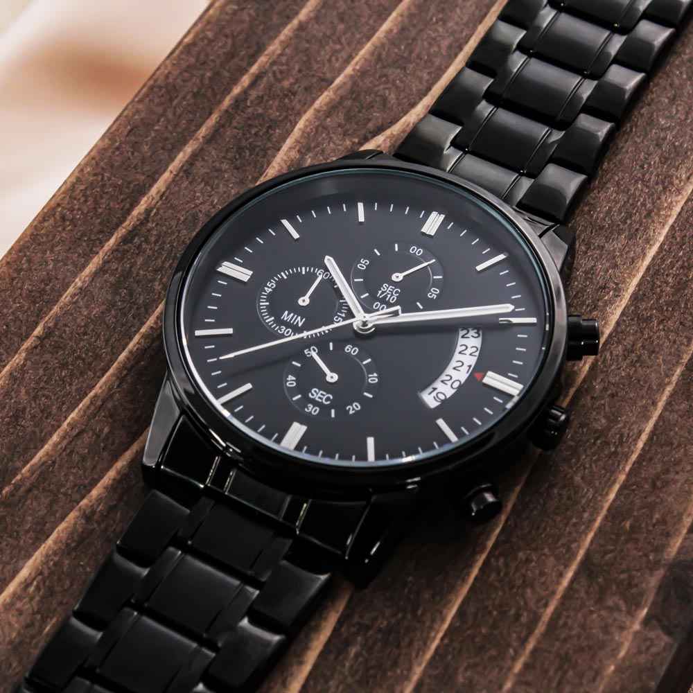 Montre chronographe gravée | Cadeau de sensibilisation à l'épilepsie