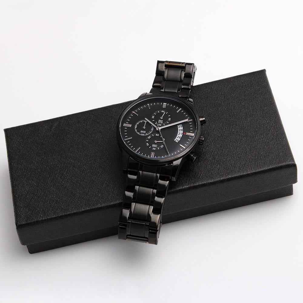 Montre chronographe gravée | Cadeau de sensibilisation à l'épilepsie