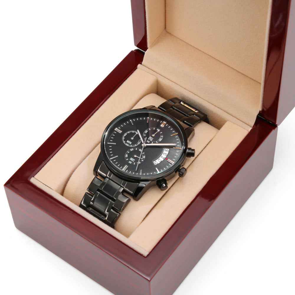 Montre chronographe gravée | Cadeau de sensibilisation à l'épilepsie