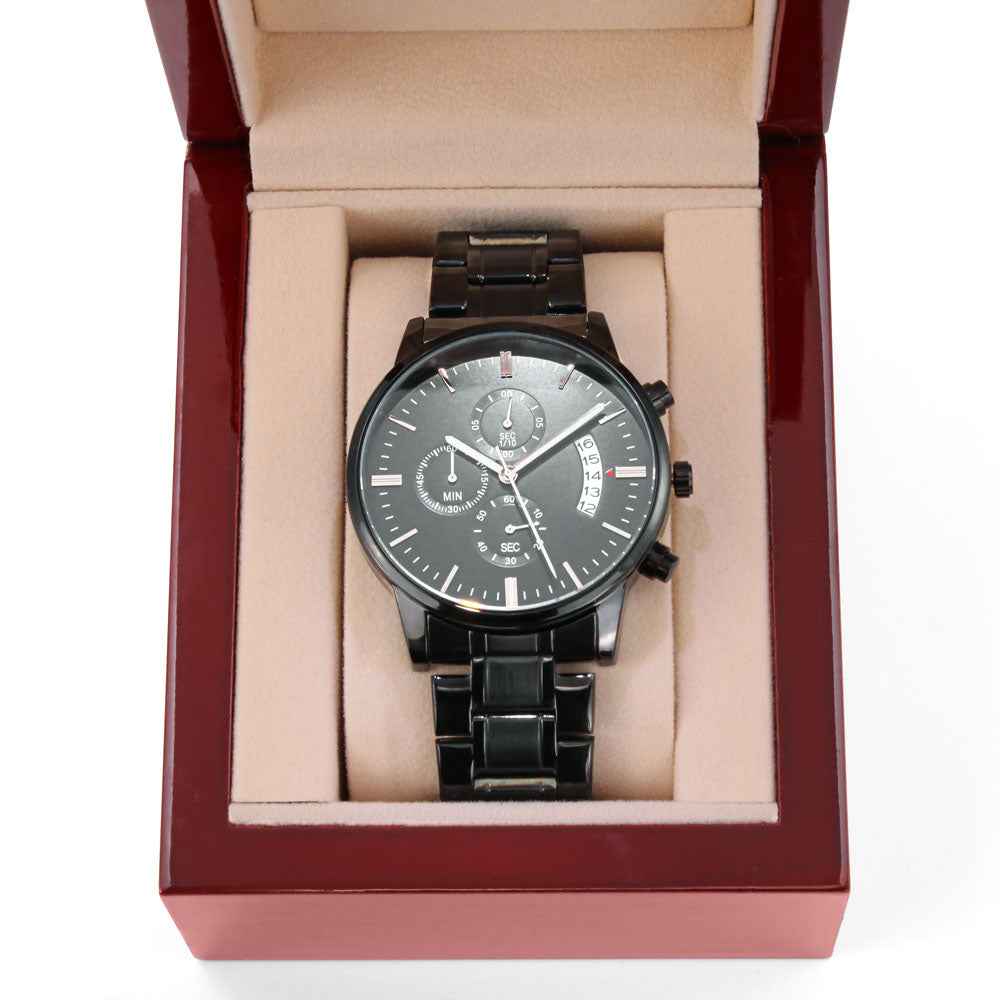 Montre chronographe gravée | Cadeau de sensibilisation à l'épilepsie