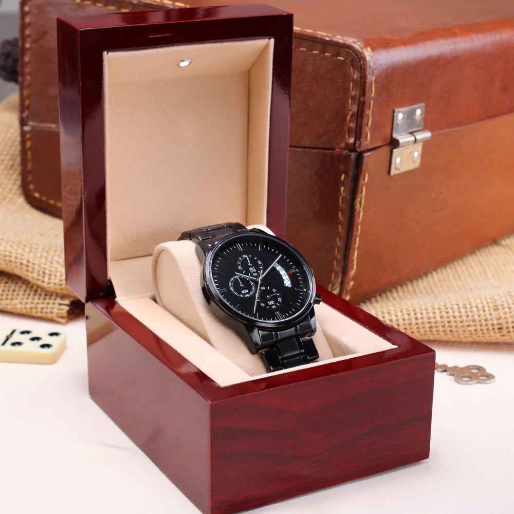 Montre chronographe gravée | Cadeau de sensibilisation à l'épilepsie