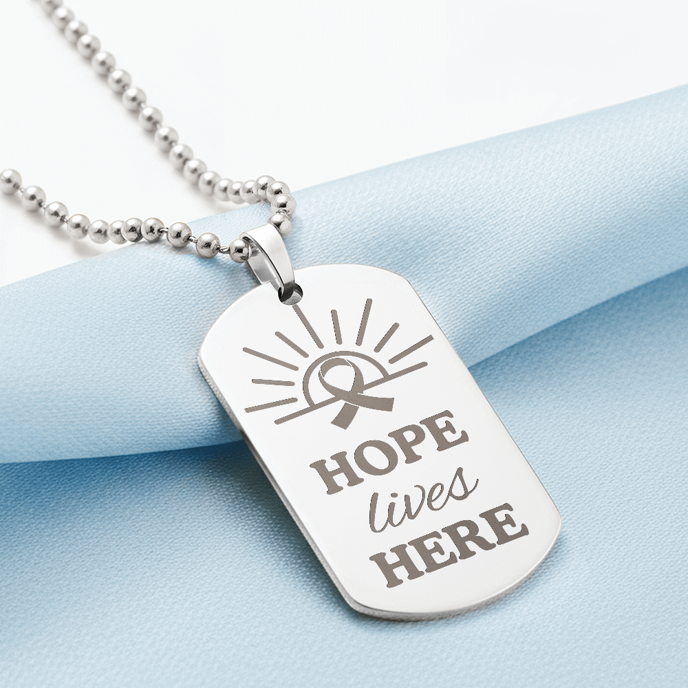 Le collier en tag de chien gravé Hope Lives Here