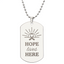 Le collier en tag de chien gravé Hope Lives Here