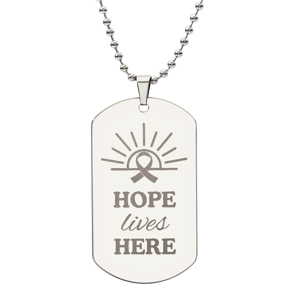 Le collier en tag de chien gravé Hope Lives Here