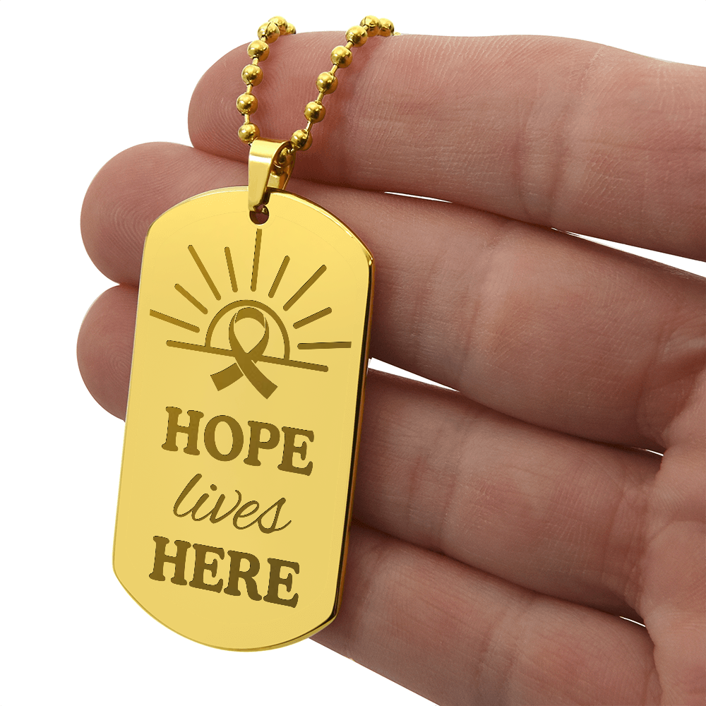 Le collier en tag de chien gravé Hope Lives Here