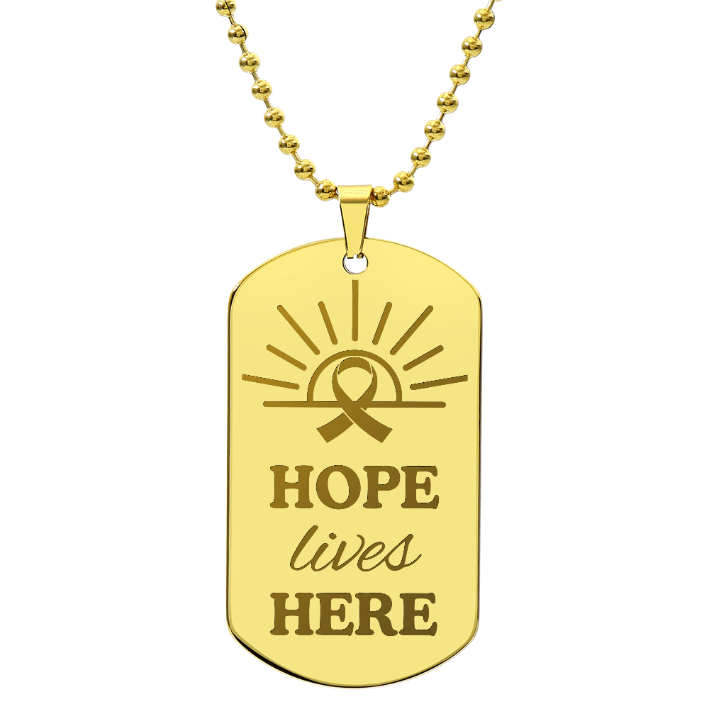 Le collier en tag de chien gravé Hope Lives Here