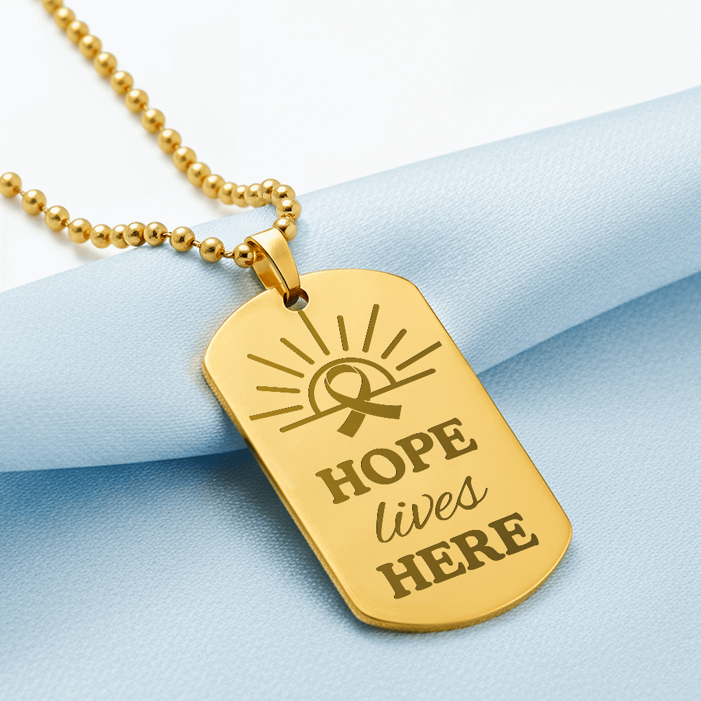 Le collier en tag de chien gravé Hope Lives Here