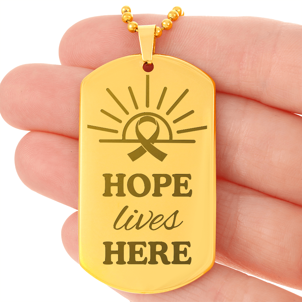 Le collier en tag de chien gravé Hope Lives Here