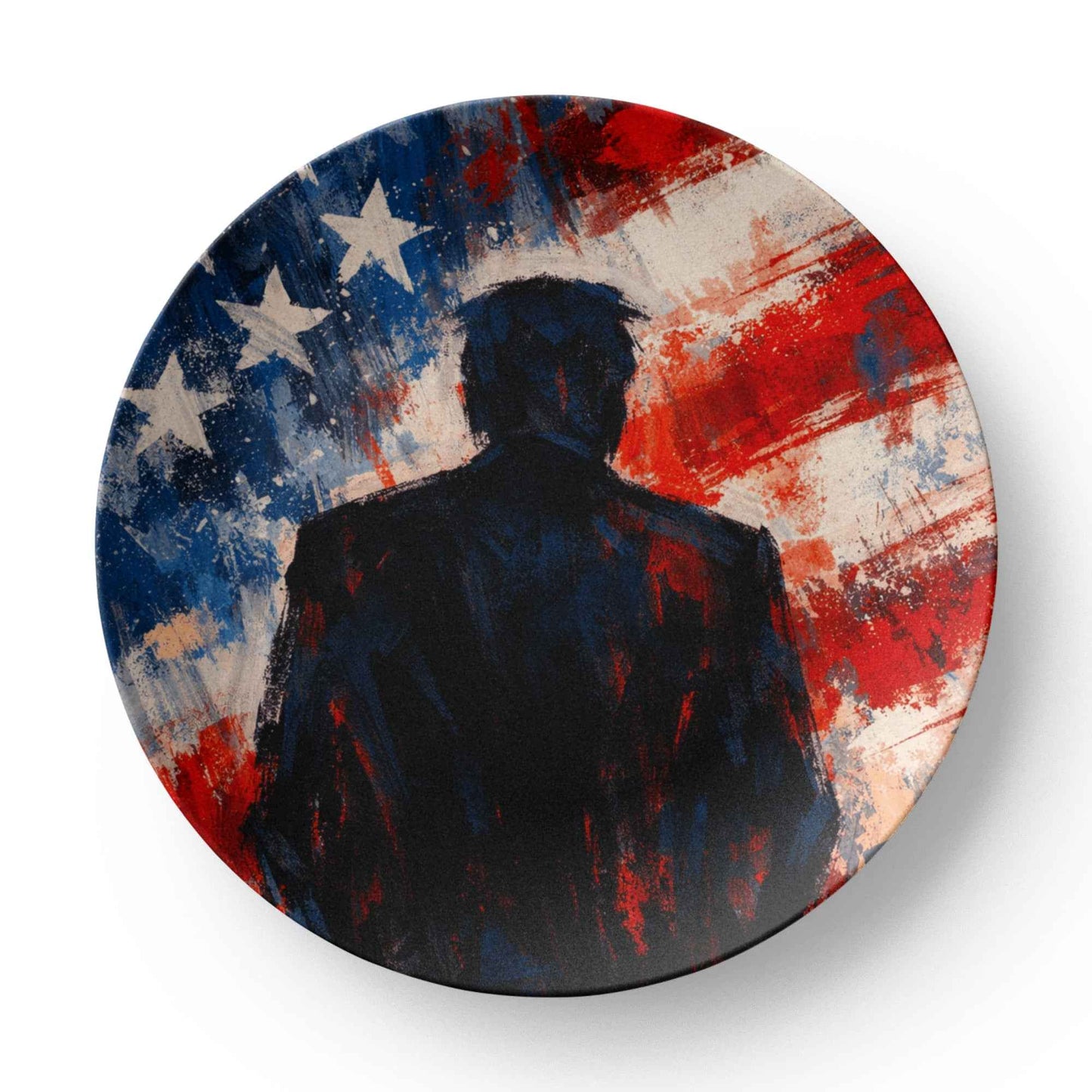 Abstract Americana Silhouette 10” Dinner Plate