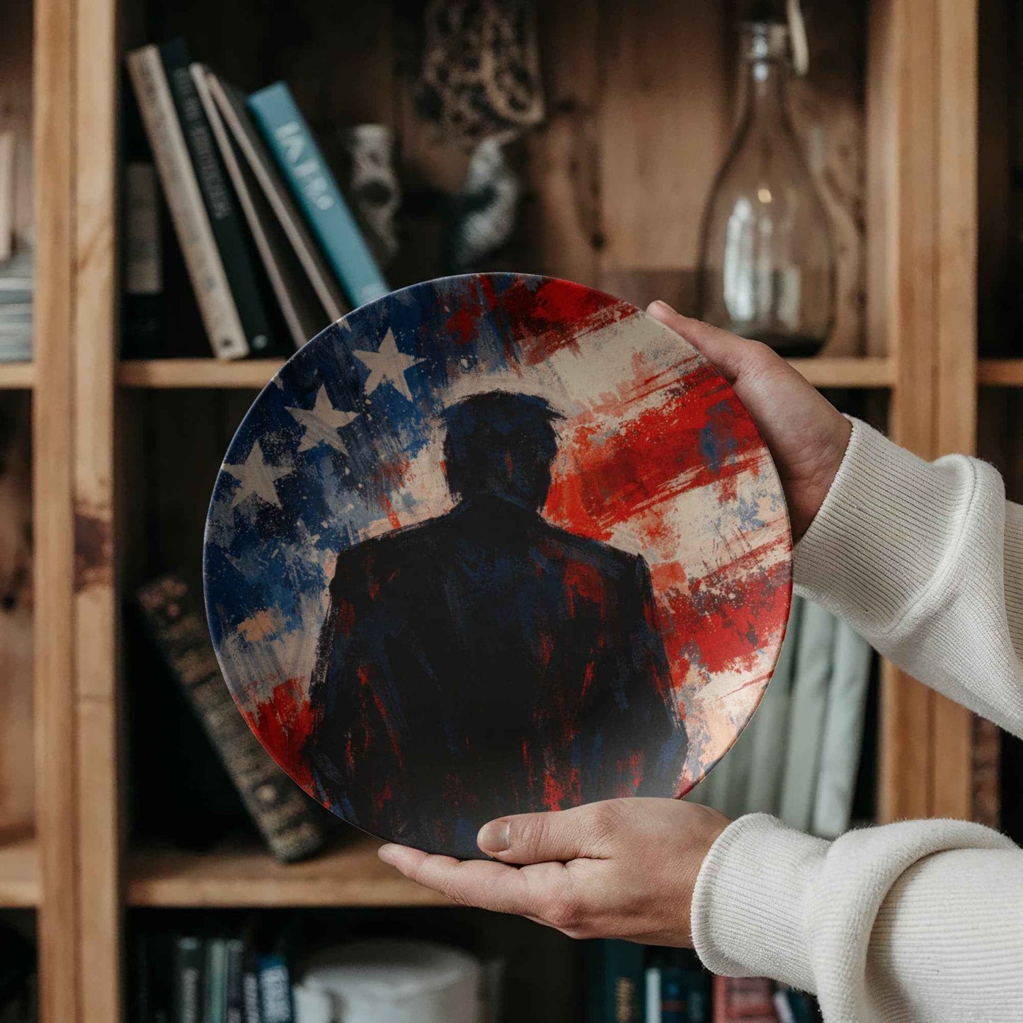 Abstract Americana Silhouette 10” Dinner Plate