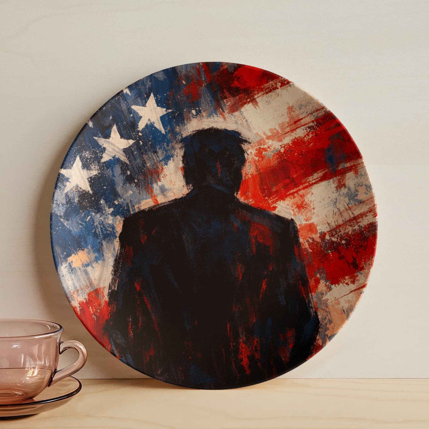 Abstract Americana Silhouette 10” Dinner Plate
