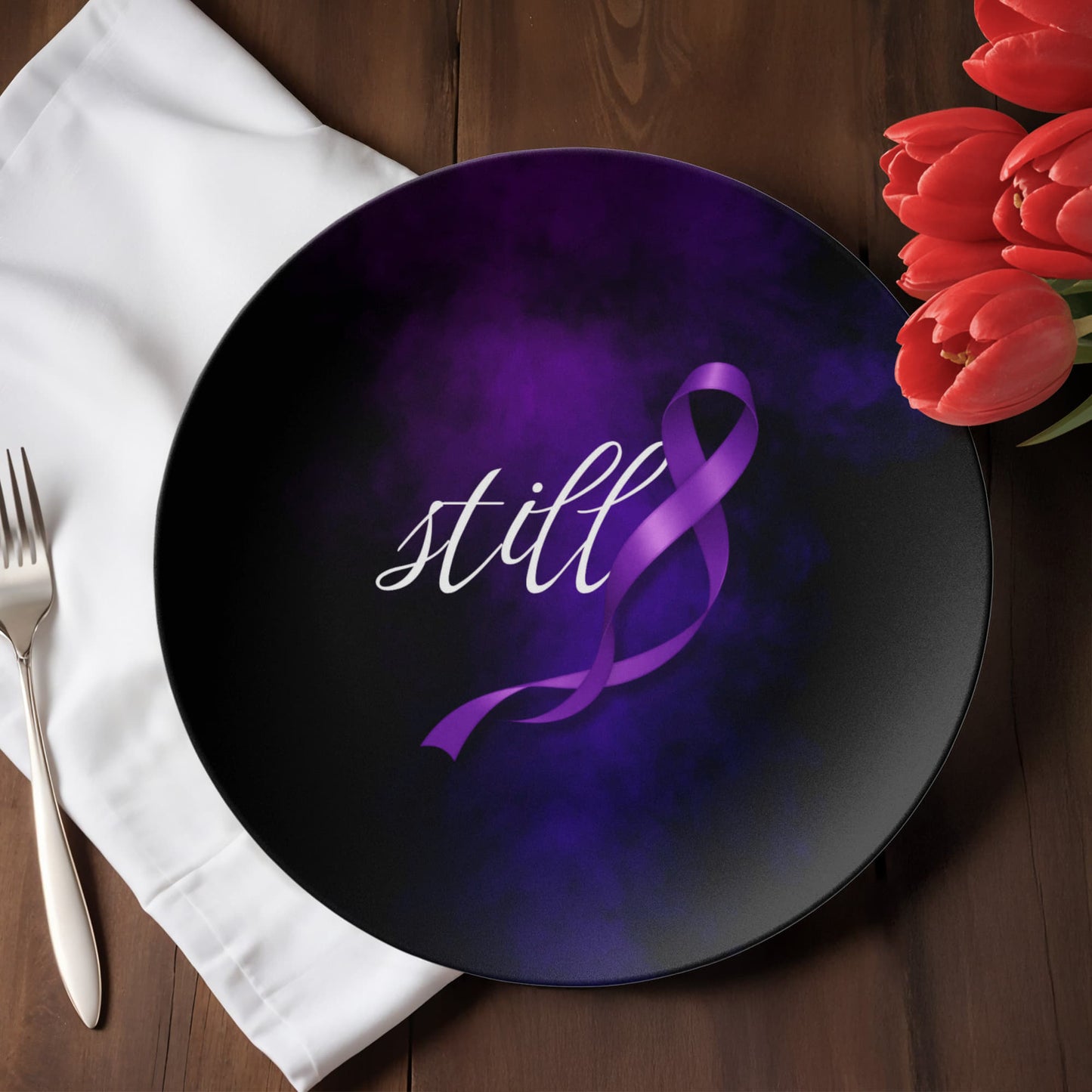 Still Decorative Plate | Epilepsy Awareness Design