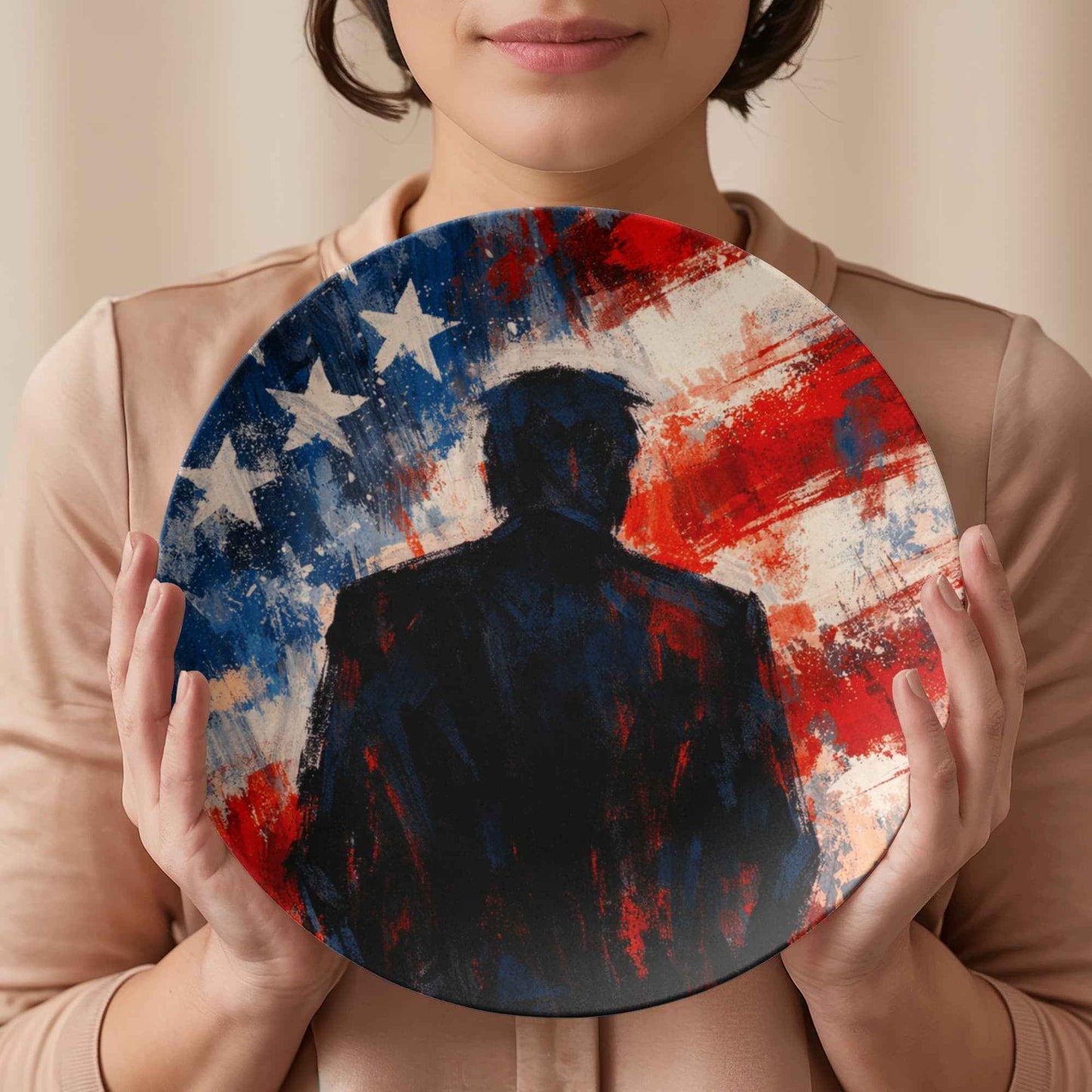 Abstract Americana Silhouette 10” Dinner Plate